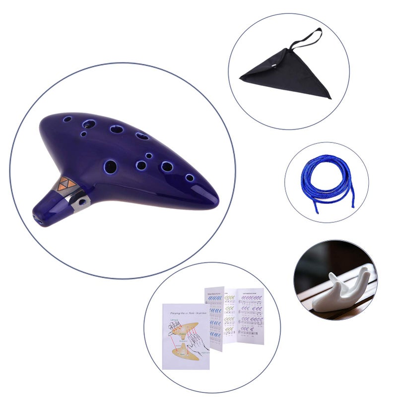 Aovoa 12 Hole Ocarina for Legend of Zelda with 2 Song Books, Alto C Ocarina with Getting Started Guide Display Stand and Protective Bag - Image 5
